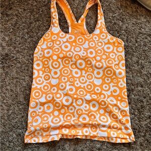 Nike Orange and White Racerback Performance Tank